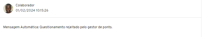 I1571 - Mensagem automatica - questionamento rejeitado 2